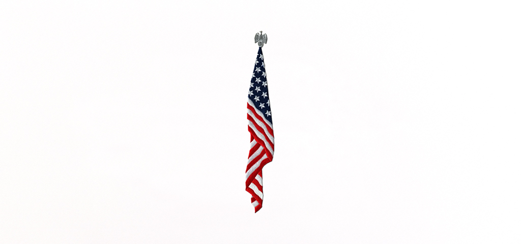AP 550 American Flag (White Faux)